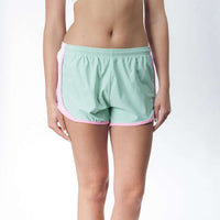 Palm Beach Shorts in Seafoam with Flamingo by Krass & Co. - Country Club Prep