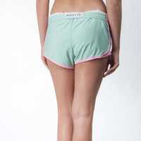 Palm Beach Shorts in Seafoam with Flamingo by Krass & Co. - Country Club Prep