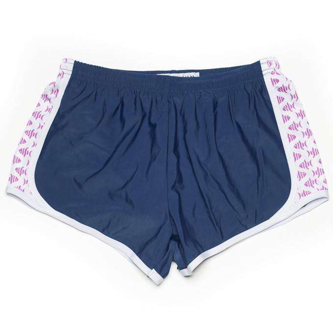 Prep Schools Shorts in Navy with Fish by Krass & Co. - Country Club Prep