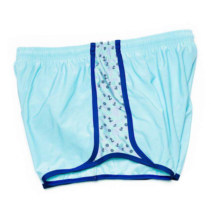 Reef Runner Shorts in Light Blue with Anchors by Krass & Co. - Country Club Prep