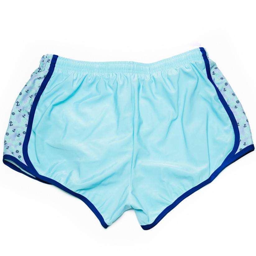 Reef Runner Shorts in Light Blue with Anchors by Krass & Co. - Country Club Prep