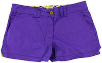 Reversible Women's Shorts in Purple and Gold Madras and Solid by Olde School Brand - Country Club Prep