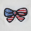 Sailing Short in White with Embroidered American Flag Bow by Castaway Clothing - Country Club Prep