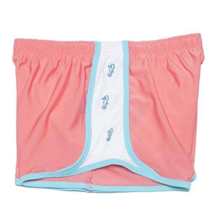 Seahorse Embroidered Shorts in Coral Reef by Krass & Co. - Country Club Prep