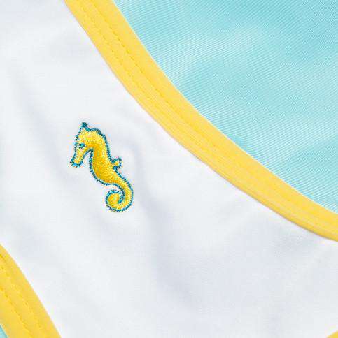 Seahorse Embroidered Shorts in Light Blue by Krass & Co. - Country Club Prep