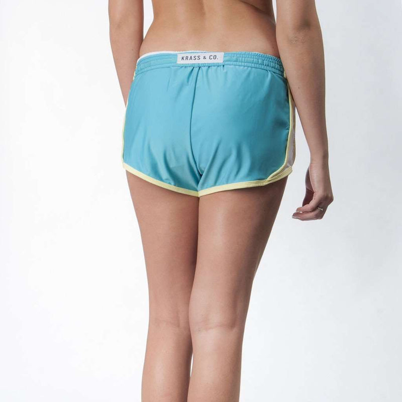 Seahorse Embroidered Shorts in Turquoise by Krass & Co. - Country Club Prep
