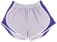 Shorties Shorts in Lavender Seersucker by Lauren James - Country Club Prep