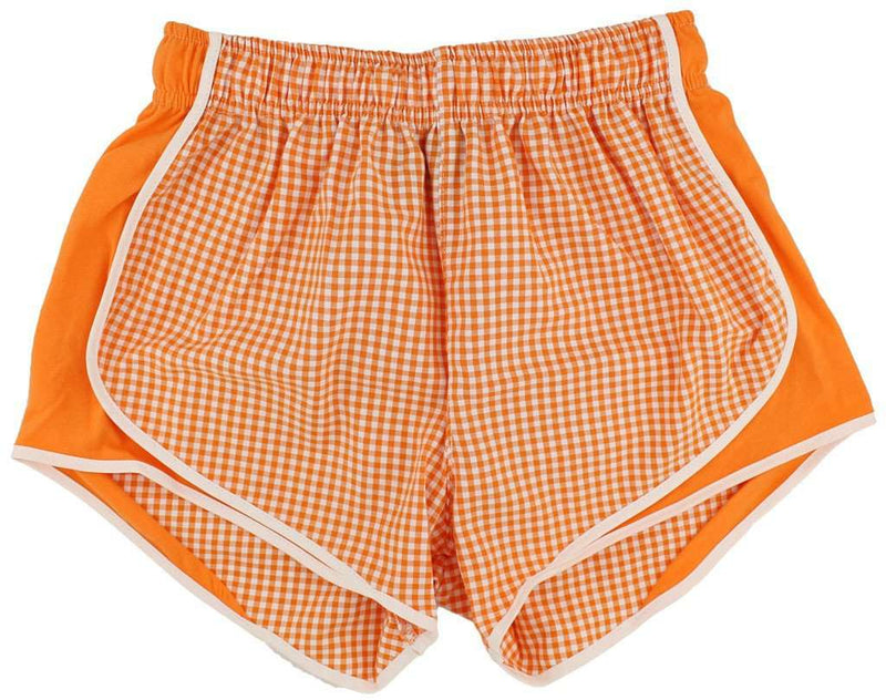 Shorties Shorts in Orange Gingham by Lauren James - Country Club Prep