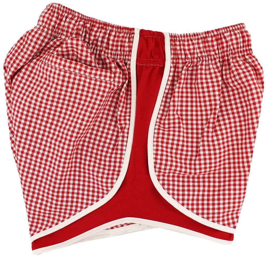 Shorties Shorts in Red Gingham by Lauren James - Country Club Prep