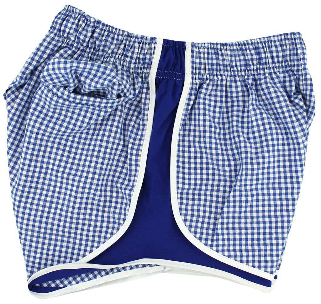 Shorties Shorts in Royal Gingham by Lauren James - Country Club Prep