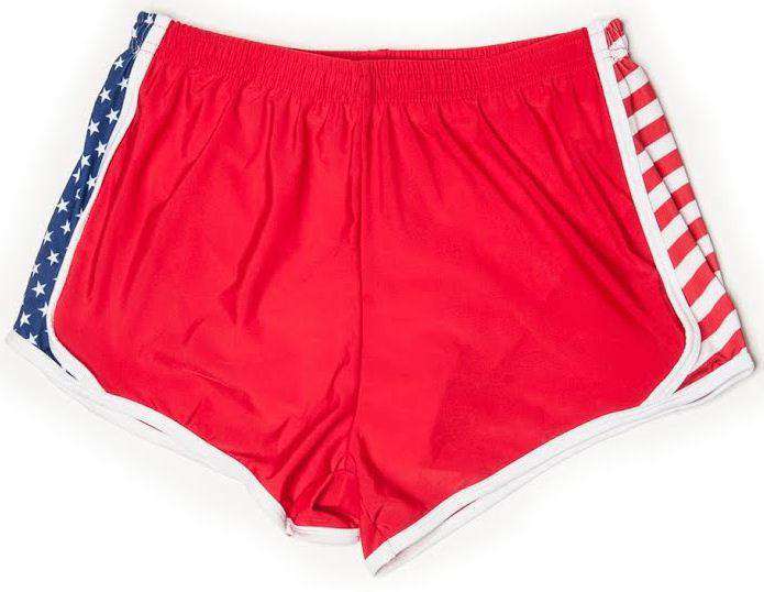 Stars and Stripes Shorts in Red by Krass & Co. - Country Club Prep