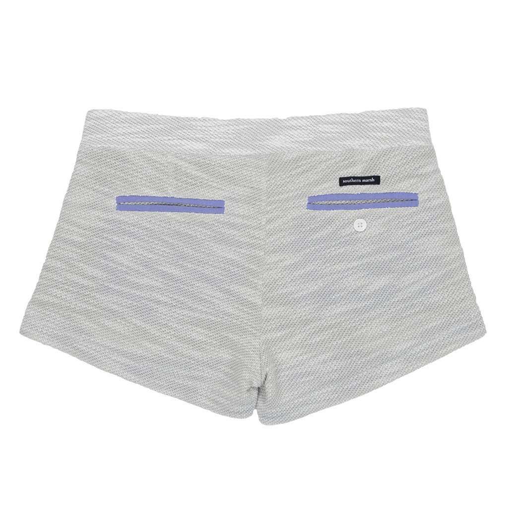 Taylor Short in Light Gray Back Bay Knit by Southern Marsh - Country Club Prep