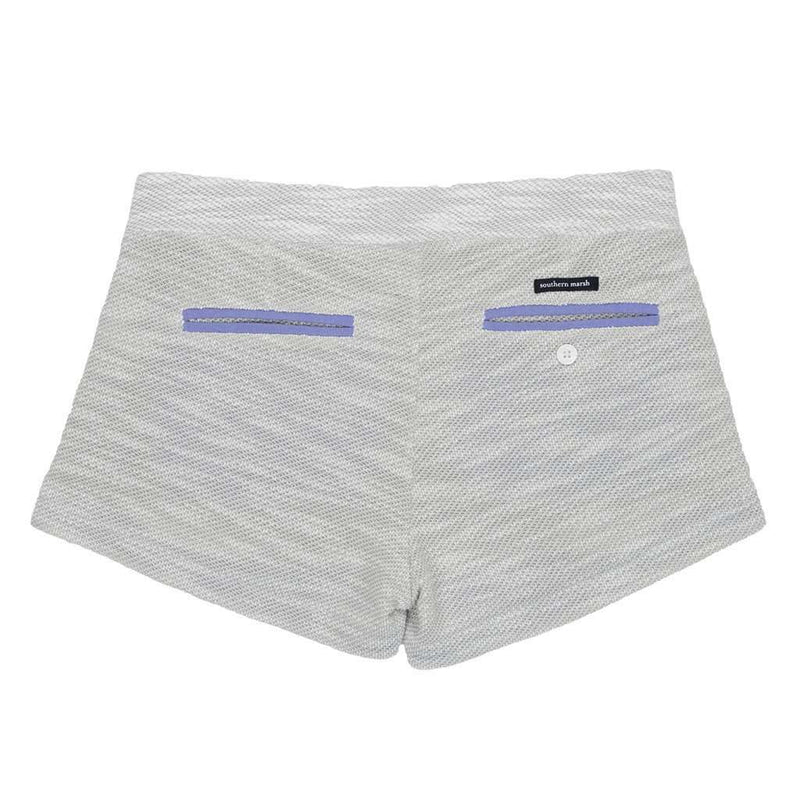 Taylor Short in Light Gray Back Bay Knit by Southern Marsh - Country Club Prep