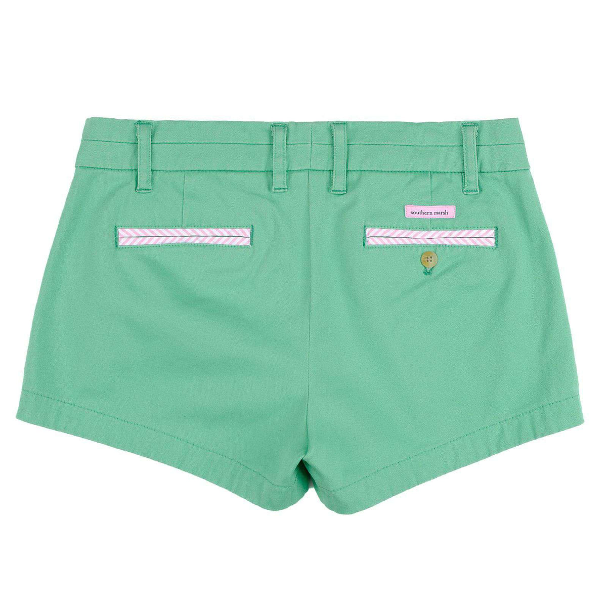 The Brighton Chino Short in Bimini Green by Southern Marsh - Country Club Prep