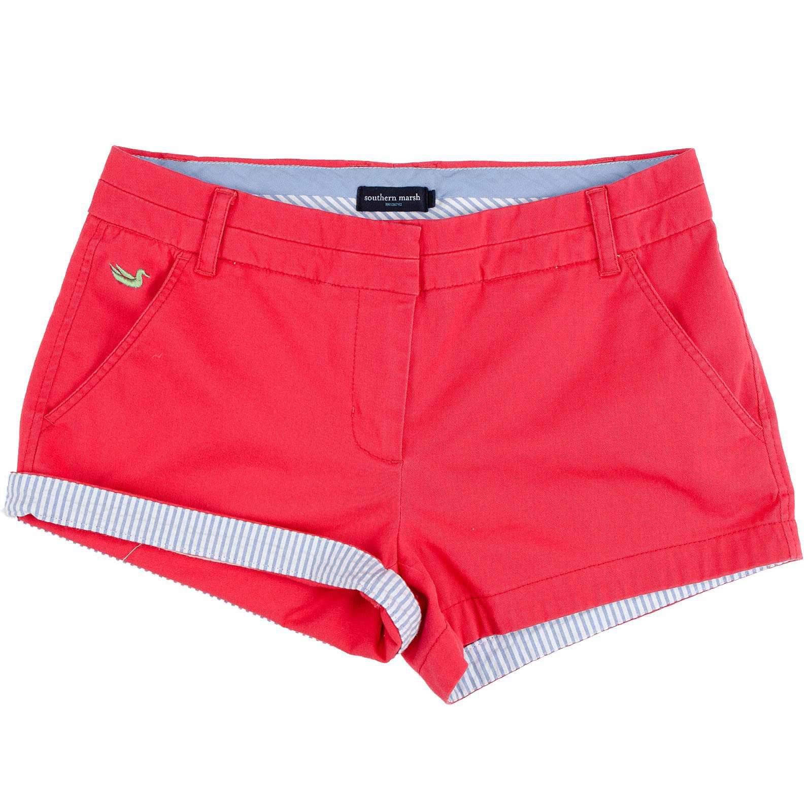 The Brighton Chino Short in Strawberry Fizz by Southern Marsh - Country Club Prep