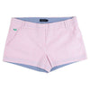 The Brighton Seersucker Chino Short in Pink Stripe by Southern Marsh - Country Club Prep