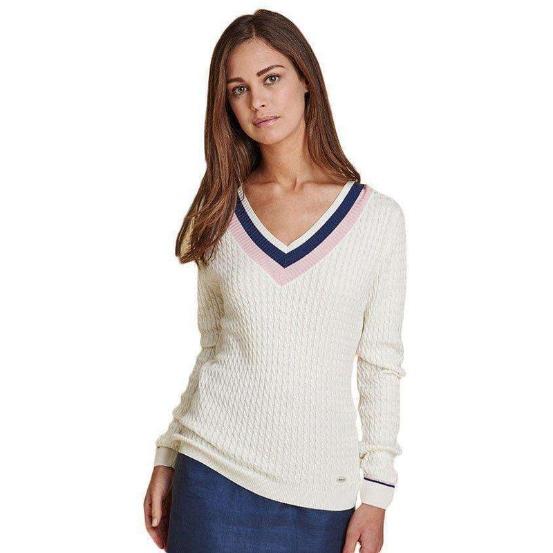 Alasdiar Knit Sweater in Cream by Barbour - Country Club Prep