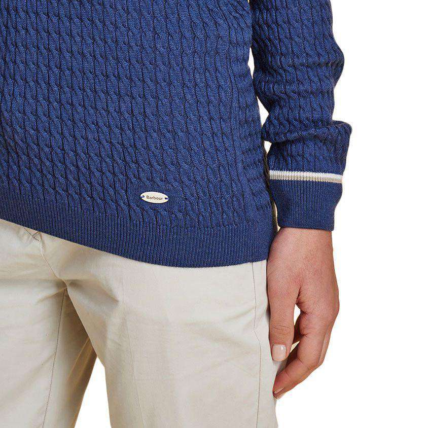 Alasdiar Knit Sweater in Mid Navy by Barbour - Country Club Prep