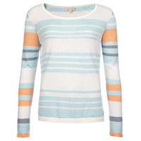 Bowline Stripe Knit Sweater in Aqua by Barbour - Country Club Prep