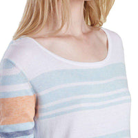 Bowline Stripe Knit Sweater in Aqua by Barbour - Country Club Prep