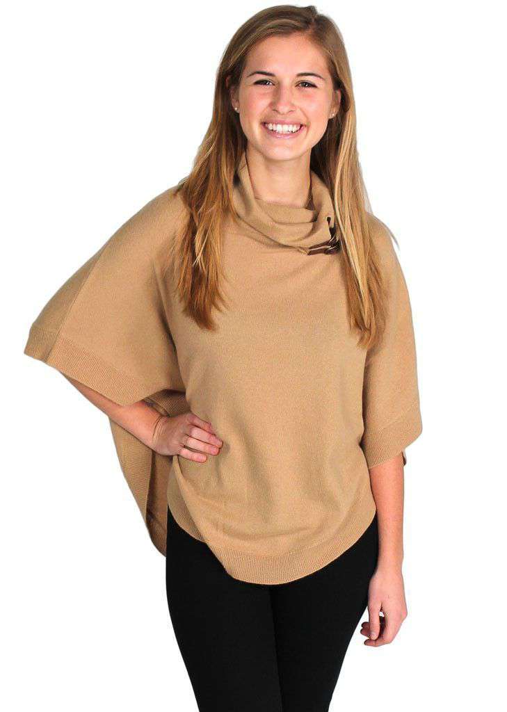 Cashmere Cape in Tan by Tyler Boe - Country Club Prep