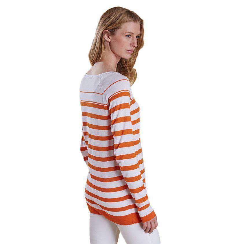 Chock Striped Knit in Marigold by Barbour - Country Club Prep