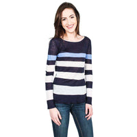 Emory Sweater in Navy, White, and Blue by Hiho - Country Club Prep