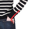 Mirabel Sweater in Navy with White & Red Stripe by Saint James - Country Club Prep