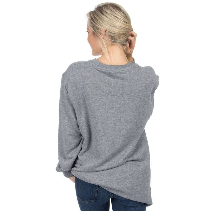 Pocket Logo Sweatshirt in Grey by Lauren James - Country Club Prep