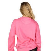 Polka Pointer Crew Neck Fleece in Crunchberry by Southern Fried Cotton - Country Club Prep