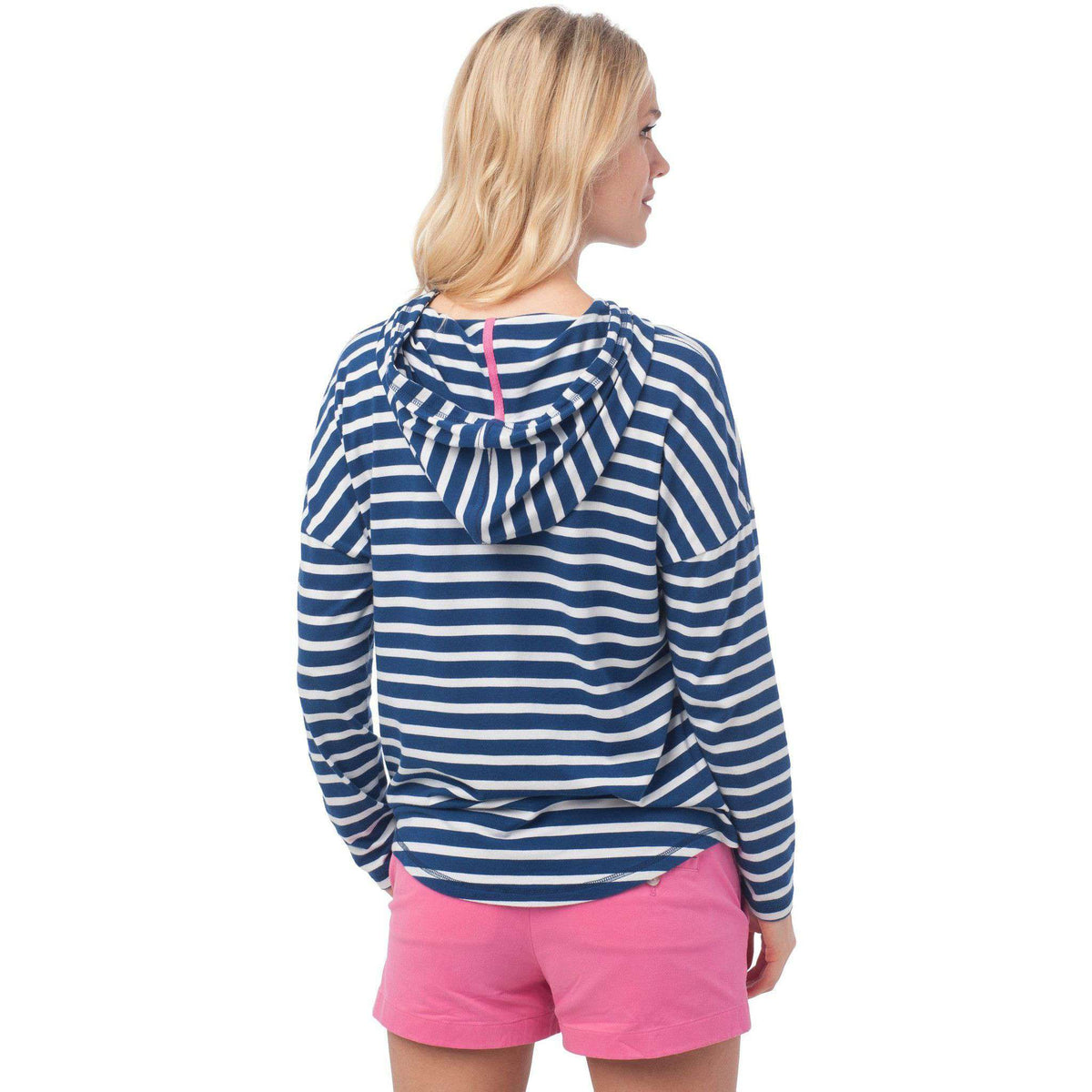 Skipper Stripe Hoodie in Yacht Blue by Southern Tide - Country Club Prep