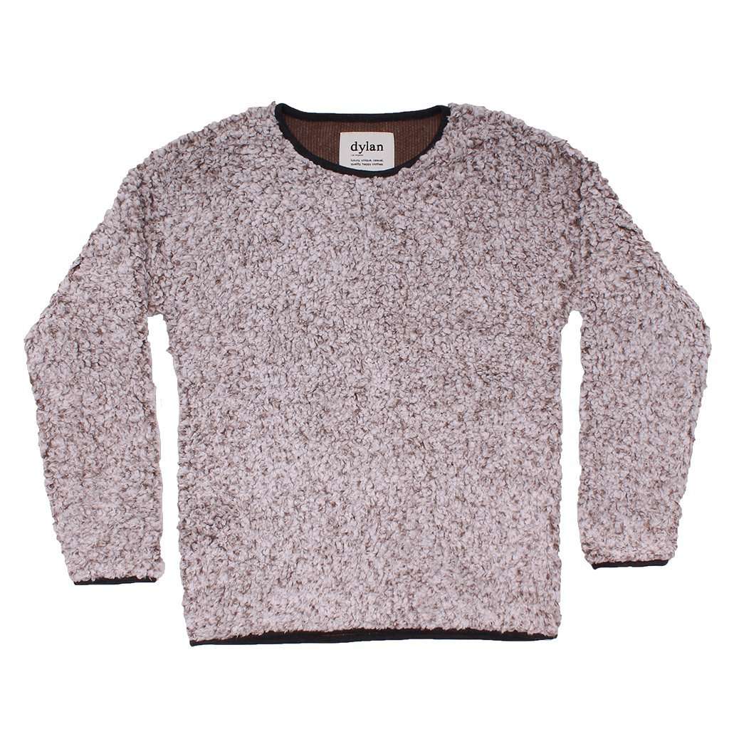 True Grit (Dylan) Solid Frosty Tipped Drop Shoulder Crew Sweater in ...