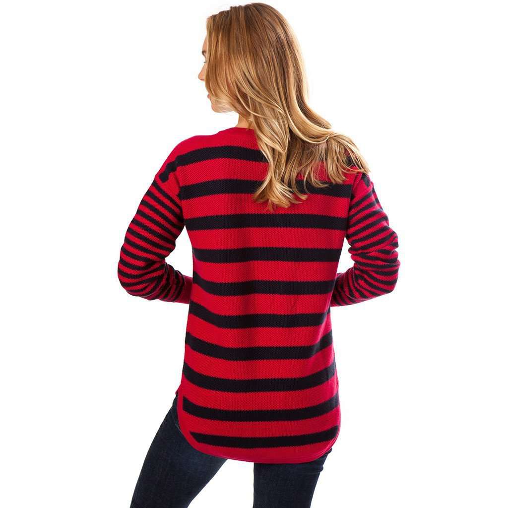 Stripe Rugby Sweater in Cranberry by Southern Tide - Country Club Prep