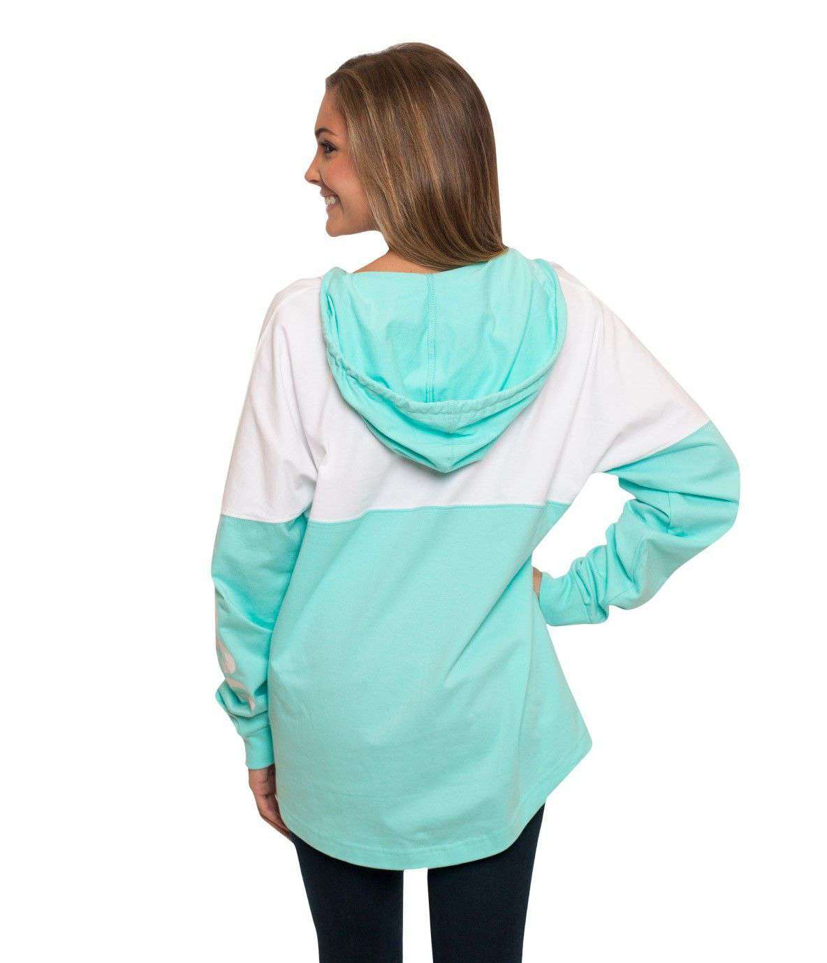 V-Neck Hoodie in Ocean Blue by The Southern Shirt Co. - Country Club Prep