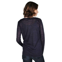 V-Neck Sweater in Night Sky Navy by Hiho - Country Club Prep