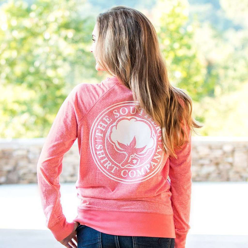 Vintage Heather Crew in Sugar Coral by The Southern Shirt Co. - Country Club Prep