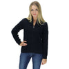 Women's Amy 1/4 Zip Windproof Pullover in Navy by Holebrook - Country Club Prep