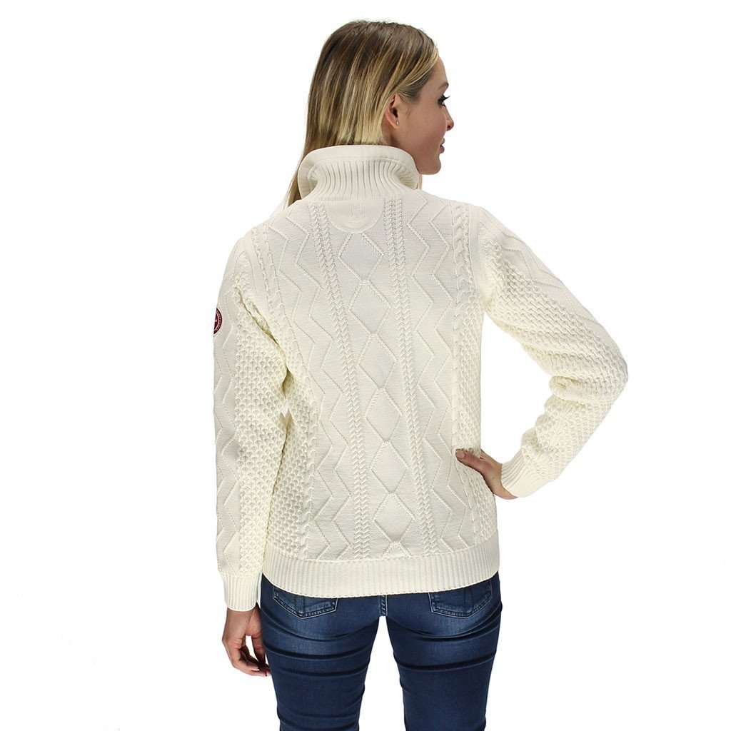 Women's Amy 1/4 Zip Windproof Pullover in Off White by Holebrook - Country Club Prep