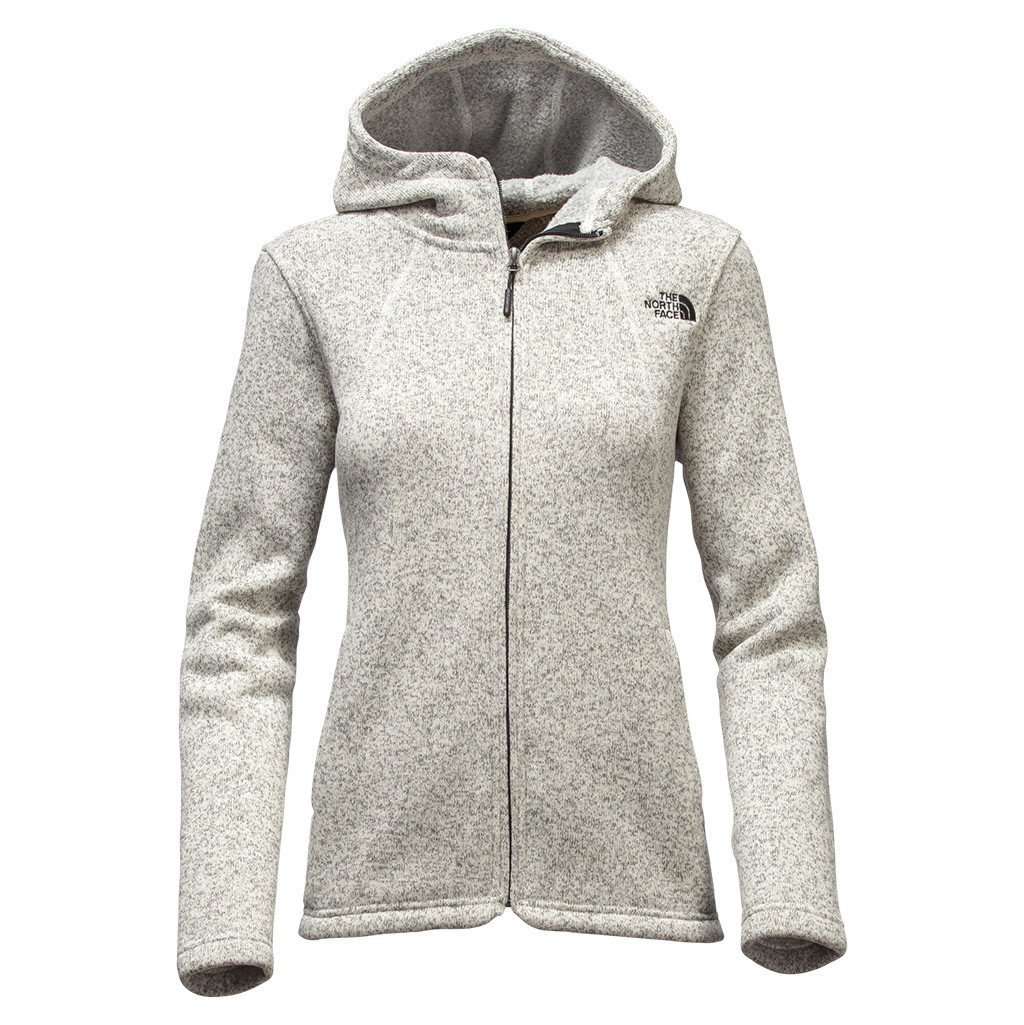 Women's Crescent Full Zip Hoodie in Heathered Ivory by The North Face - Country Club Prep