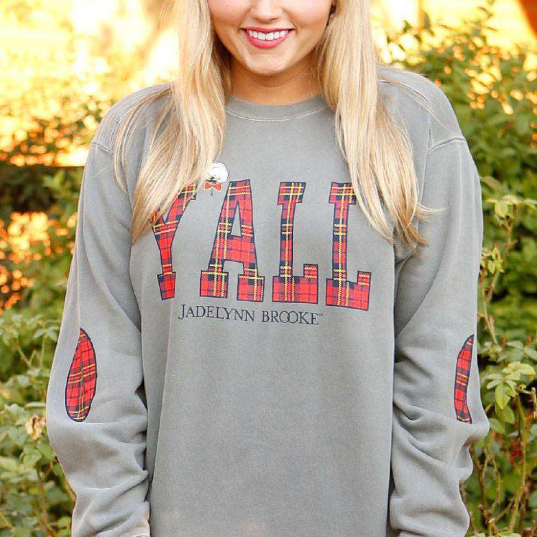 Y'all Sweatshirt in Grey by Jadelynn Brooke - Country Club Prep