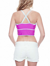 Autumn Boobypack in Purple with Aqua Piping by Boobypack - Country Club Prep