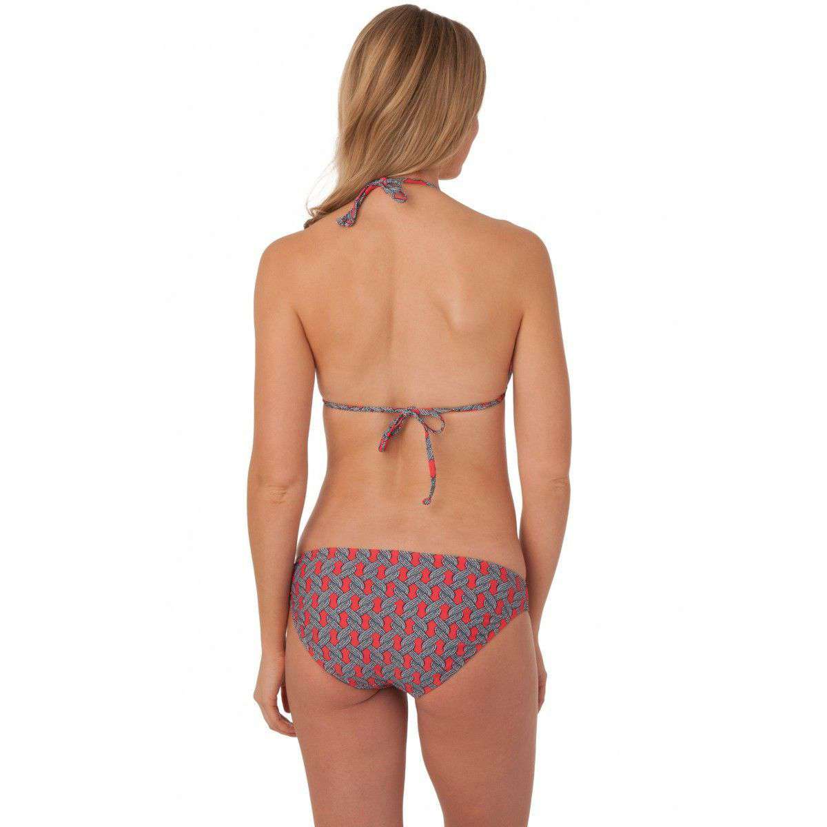 Nautical Rope Bikini Bottom in Coral by Southern Tide - Country Club Prep