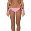 Pink Seersucker Tie Side Bikini Bottom by Lauren James - Country Club Prep