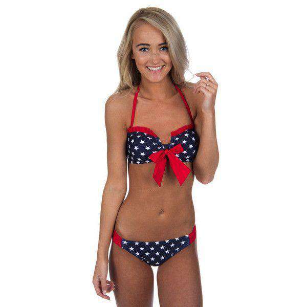 Star Spangled Bandeau in Navy Star by Lauren James - Country Club Prep