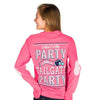 Ain't No Party Like a Tailgate Party Longsleeve Tee Shirt in Crunchberry by Jadelynn Brooke - Country Club Prep