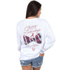 Alabama Classy Saturday Long Sleeve Tee in White by Lauren James - Country Club Prep