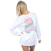 Alabama Dixieland Delight Long Sleeve Tee in White by Lauren James - Country Club Prep