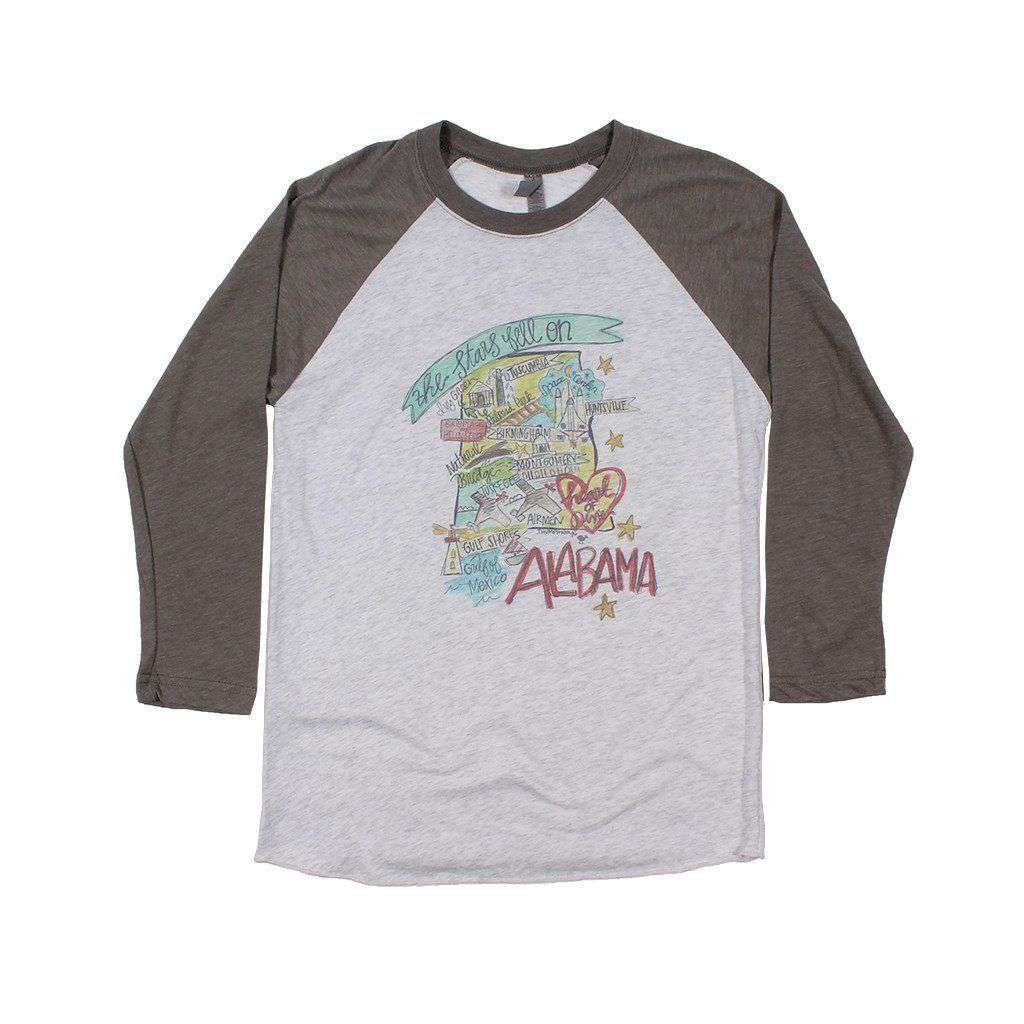 Alabama Roadmap Raglan Tee by Southern Roots - Country Club Prep