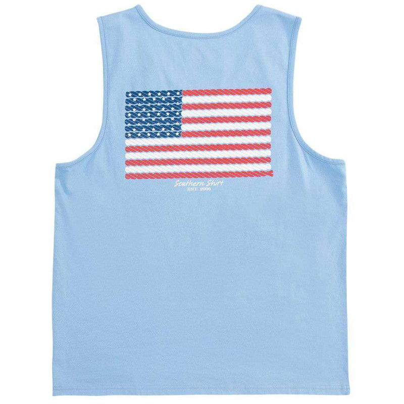 American Twine Pocket Tank Top in Maui Blue by The Southern Shirt Co. - Country Club Prep