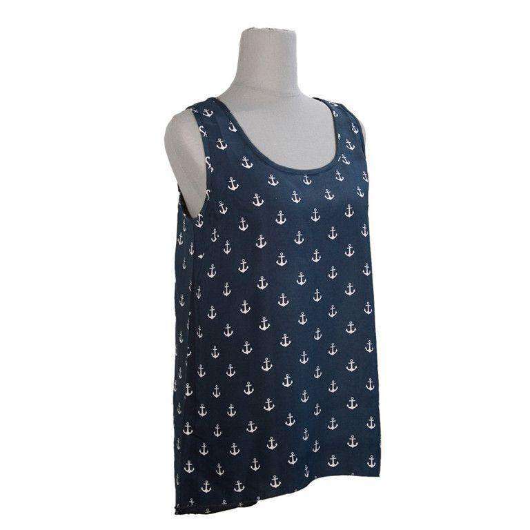 Anchor Tank in Navy and White by The Royal Standard - Country Club Prep